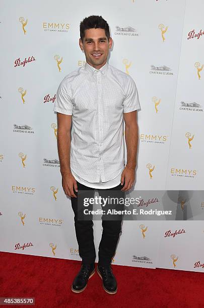 Singer Justin Gaston attends a cocktail reception hosted by the Academy of Television Arts & Sciences celebrating the Daytime Peer Group at Montage...