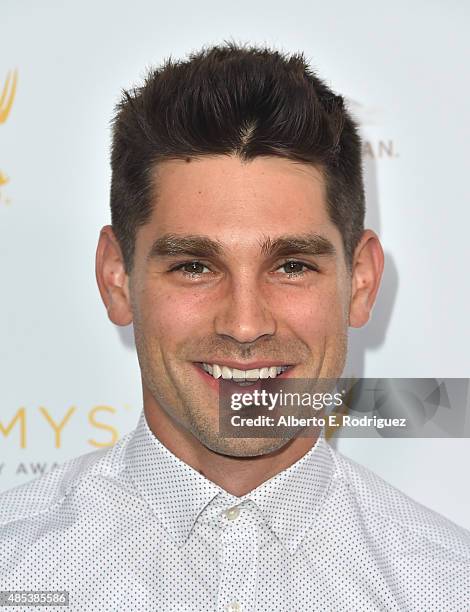 Singer Justin Gaston attends a cocktail reception hosted by the Academy of Television Arts & Sciences celebrating the Daytime Peer Group at Montage...