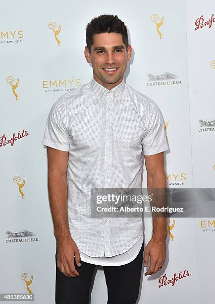 Singer Justin Gaston attends a cocktail reception hosted by the Academy of Television Arts & Sciences celebrating the Daytime Peer Group at Montage...