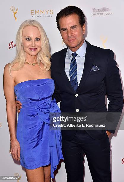 Actors Donna Spangler and Vincent De Paul attend a cocktail reception hosted by the Academy of Television Arts & Sciences celebrating the Daytime...