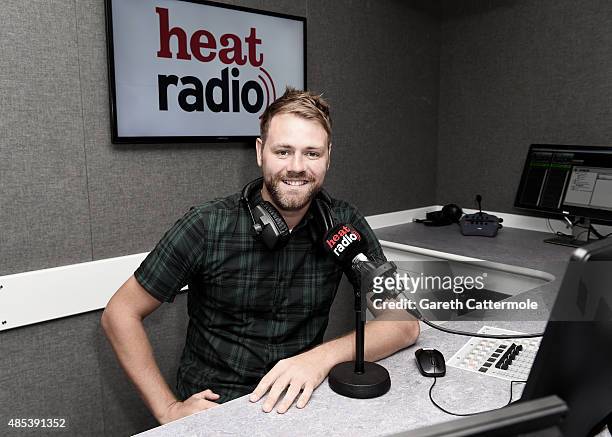 Brian McFadden is pictured at Heat Radio studios as he joins Heat Radio to host a brand new show every Saturday from 12-2pm on August 24, 2015 in...