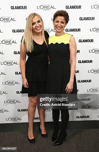 American youth volunteer and aspiring journalist Grand Prize winner Kendall Ciesemier and Glamour Editor-In-Chief Cindi Leive attend Glamour And...