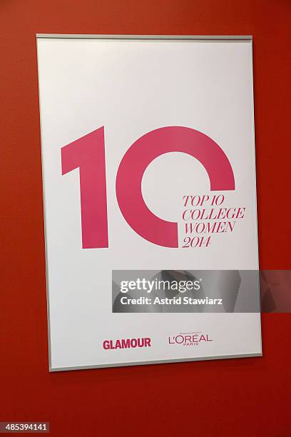 General atmosphere at Glamour And L'Oreal Paris 2014 Top Ten College Women Celebration at Kaufman Music Center on April 17, 2014 in New York City.