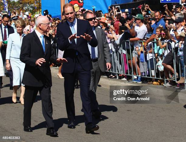 Prince William, Duke of Cambridge, enters the Sydney Royal Easter Show alongside Mr Glen Dudley on April 18, 2014 in Sydney, Australia. The Duke and...