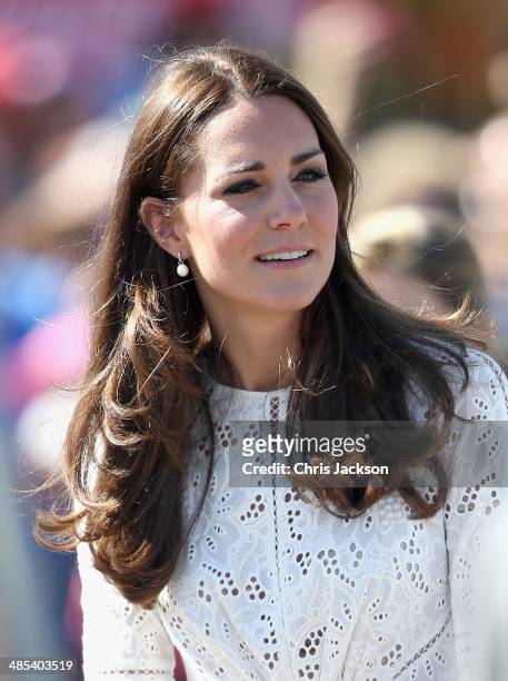 Catherine, Duchess of Cambridge visits the Sydney Royal Easter Show on April 18, 2014 in Sydney, Australia. The Duke and Duchess of Cambridge are on...