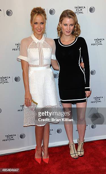 Actresses Anna Camp and Ashley Hinshaw attend "Goodbye To All That" screening during the 2014 Tribeca Film Festival at SVA Theater on April 17, 2014...