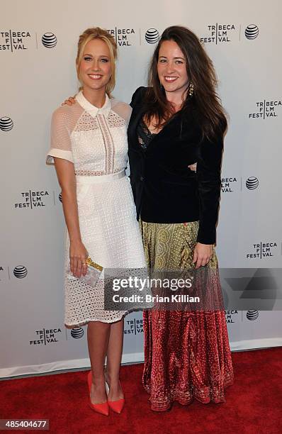 Actress Anna Camp and guest Stacy Salvette attend "Goodbye To All That" screening during the 2014 Tribeca Film Festival at SVA Theater on April 17,...