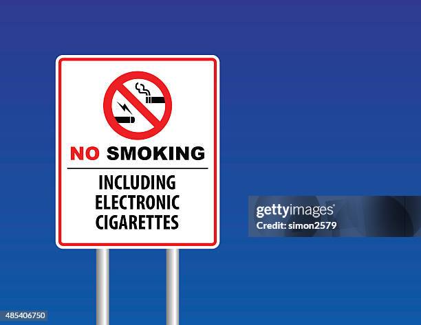 no smoking sign - electronic cigarette stock illustrations