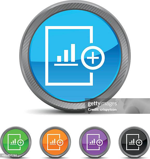 document icon on circle buttons. - adding value stock illustrations