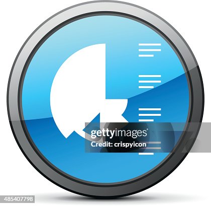 Coxcomb Chart icon on a round button. Coxcomb Chart icon on a round button.