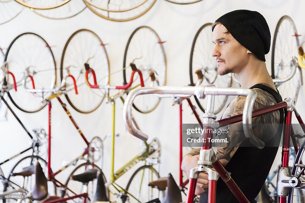 Mechanic in a Bike Store