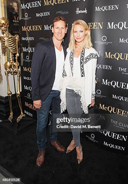 Brendan Cole and Zoe Cole attend the press night performance of "McQueen" at the Theatre Royal Haymarket on August 27, 2015 in London, England.