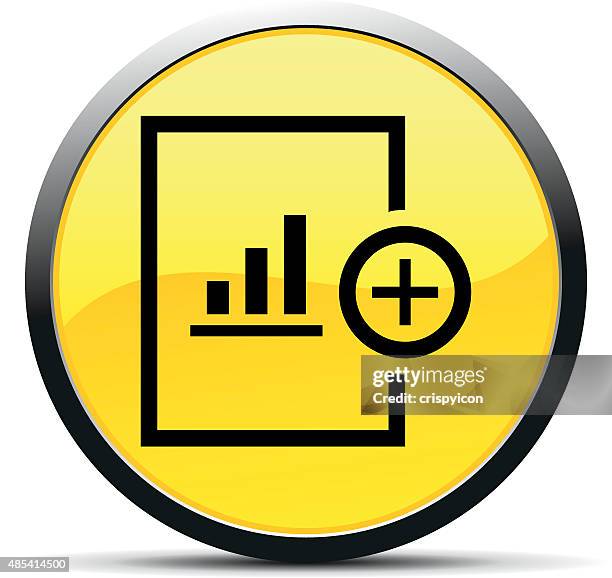 document icon on a round button. - adding value stock illustrations