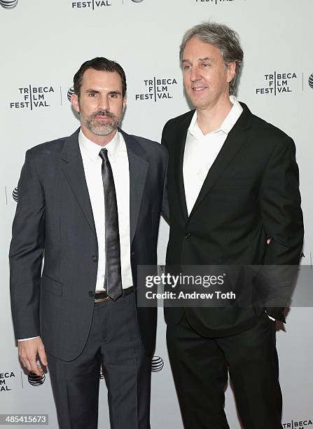 Actor Paul Schneider and director Angus MacLachlan attend "Goodbye To All That" screening during the 2014 Tribeca Film Festival at SVA Theater on...