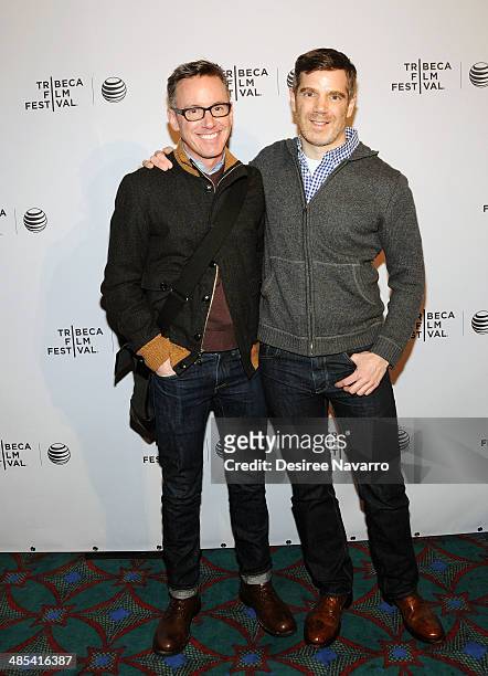 Tom Harrington and 'One Year Lease' director Brian Bolster attend the Shorts Program: City Limits during the 2014 Tribeca Film Festival at AMC Loews...