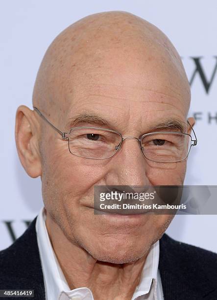 Actor Patrick Stewart attends the IWC Schaffhausen and Tribeca Film Festival "For the Love of Cinema" private dinner at Urban Zen on April 17, 2014...