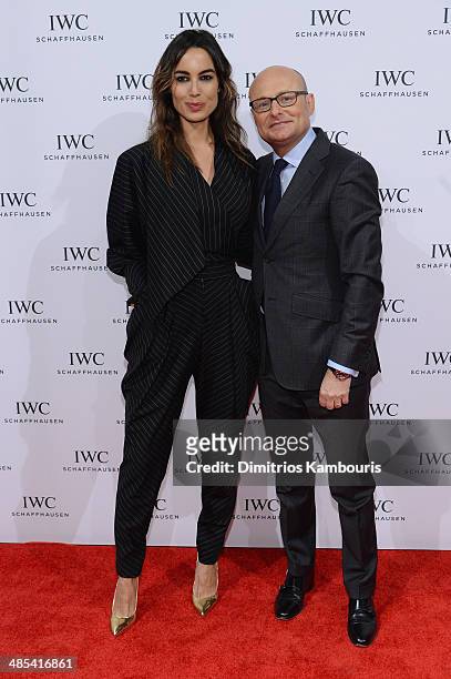 Berenice Marlohe and IWC CEO Georges Kern attend the "For the Love of Cinema" dinner hosted by IWC Schaffhausen and Tribeca Film Festival at Urban...