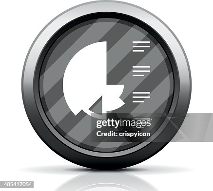 Coxcomb Chart icon on a round button. Coxcomb Chart icon on a round button.