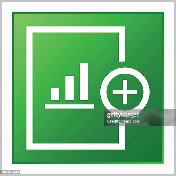 document icon on a square button. - adding value stock illustrations