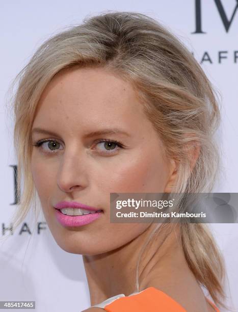 Karolina Kurkova attends the "For the Love of Cinema" dinner hosted by IWC Schaffhausen and Tribeca Film Festival at Urban Zen on April 17, 2014 in...