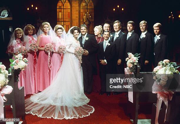 Doug Williams' & Julie Anderson Wedding" -- Pictured: Brook Bundy as Rebecca LeClair, Suzanne Rogers as Maggie Horton, Rosemary Forsyth as Laura...