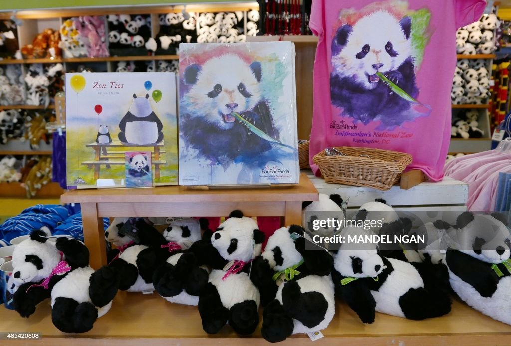 Panda. Shop Panda merchandise is seen inside a gift shop at the National Zoo on ...
