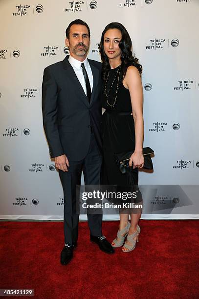 Actor Paul Schneider and guest attend "Goodbye To All That" screening during the 2014 Tribeca Film Festival at SVA Theater on April 17, 2014 in New...