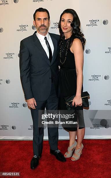 Actor Paul Schneider and guest attend "Goodbye To All That" screening during the 2014 Tribeca Film Festival at SVA Theater on April 17, 2014 in New...