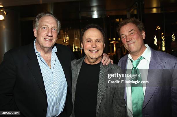 Alan Zweibel, Billy Crystal and Des McAnuff attend an HBO premiere of an exclusive presentation of "Billy Crystal 700 Sundays" at Ray Kurtzman...