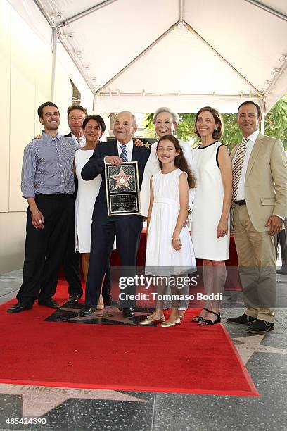 Music executive Joe Smith and family attend a ceremony honoring music executive Joe Smith wtih a star on The Hollywood Walk of Fame on August 27,...