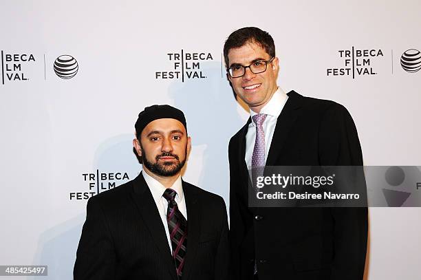 Khalid Latif and Rabbi Yehuda Sarna attend the Shorts Program: City Limits during the 2014 Tribeca Film Festival at AMC Loews Village 7 on April 17,...