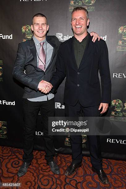 Giacomo Sumner and Joe Sumner attend the after party for the 25th Anniversary concert for the Rainforest Fund at the Mandarin Oriental Hotel on April...