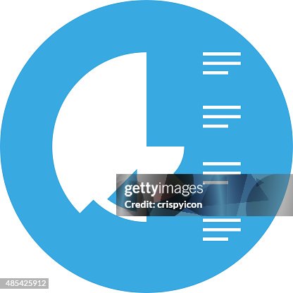 Coxcomb Chart icon on a round button. Coxcomb Chart icon on a round button.