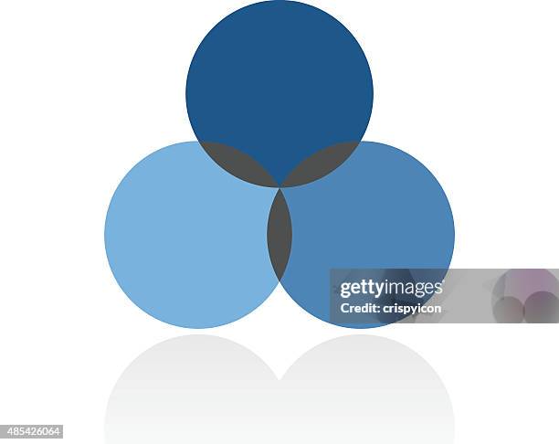 venn diagram icon on a white background. - venn diagram stock illustrations