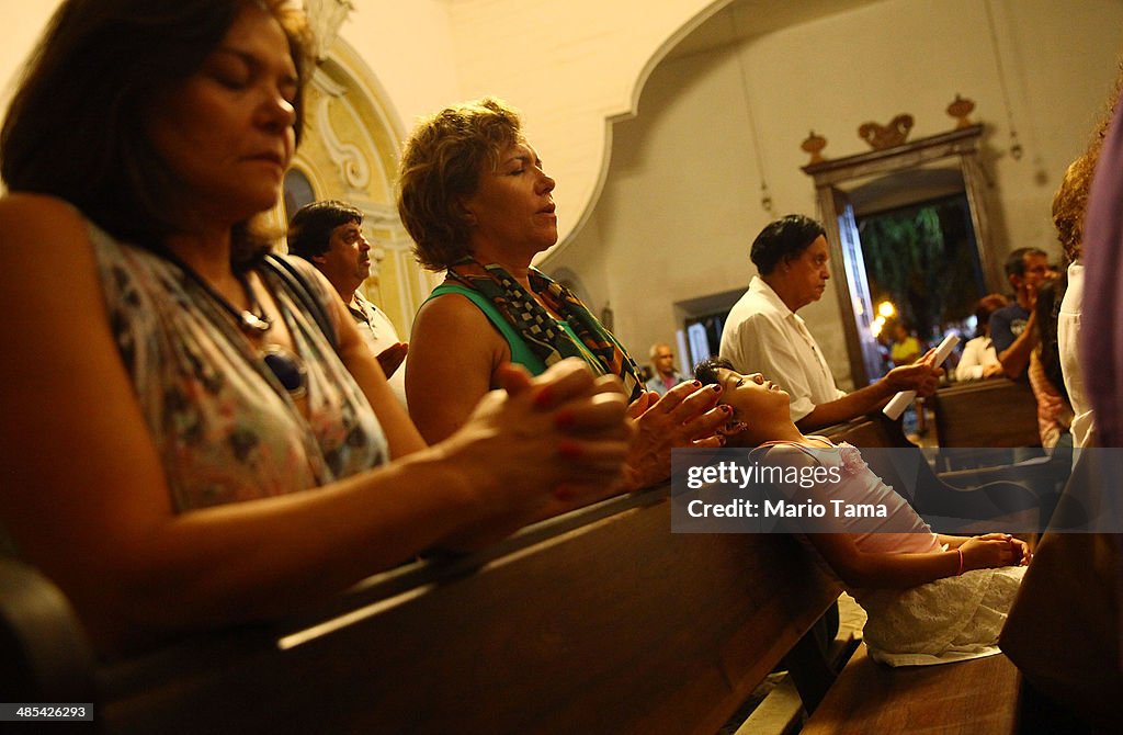Brazilians Take Part In Semana Santa Events Ahead Of Easter