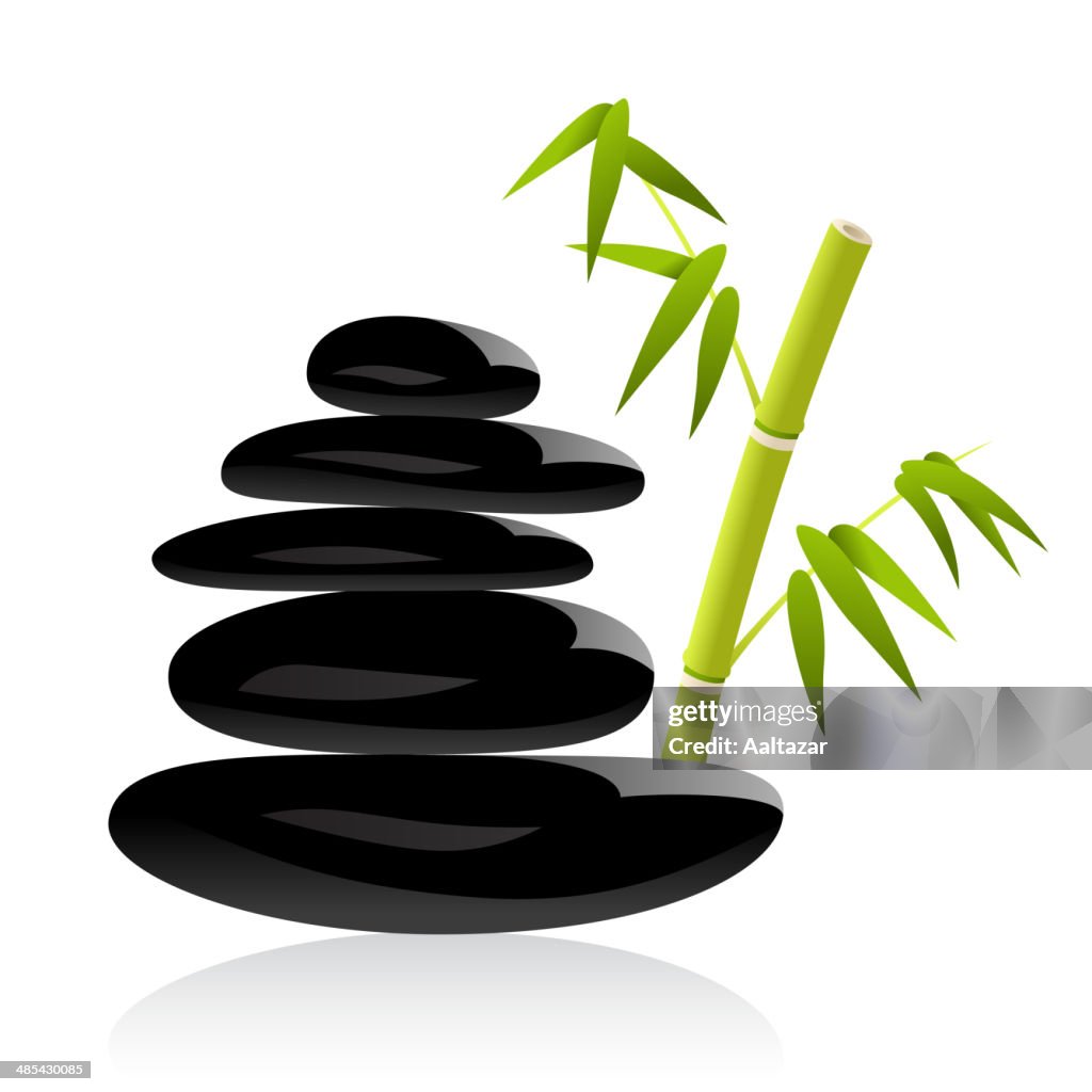 Spa Rocks Grass Spa Stones Bamboo Grass High-Res Vector Graphic - Getty Images