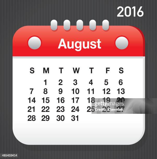 august 2016 generic printable calendar design template layout - generic calendar stock illustrations