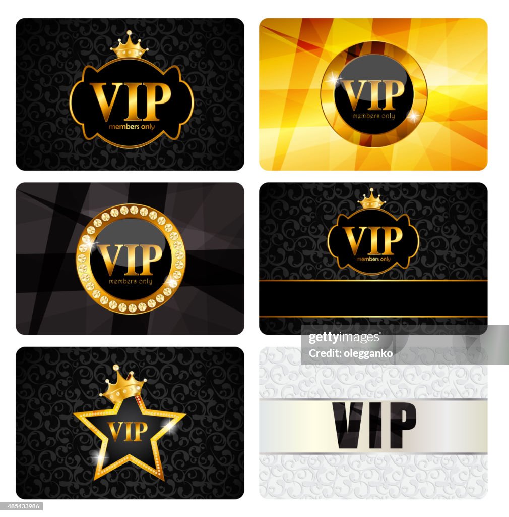 Vip Group Graphics Vip Members Card Set Vector Illustration High-Res Vector Graphic ...
