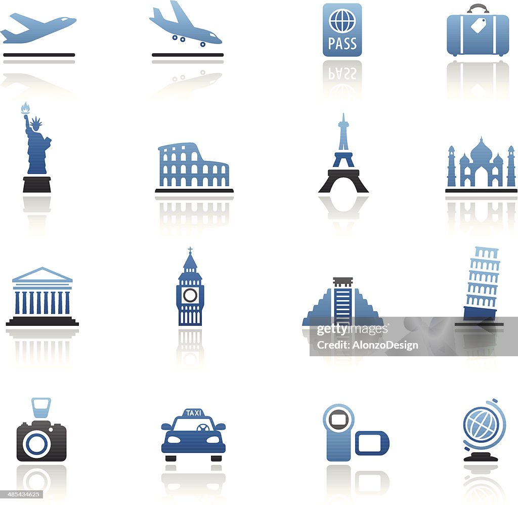 Travel Destinations Icon Set