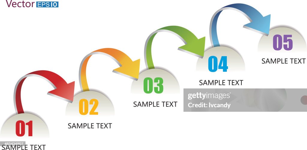 5 Point Progress Five Steps Progress High-Res Vector Graphic - Getty Images