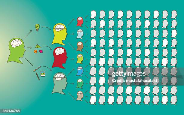 educators and students - math professor stock illustrations