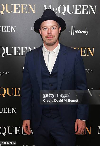 Cast member Stephen Wight attends the after party following the press night performance of "McQueen" at The Club at Cafe Royal on August 27, 2015 in...