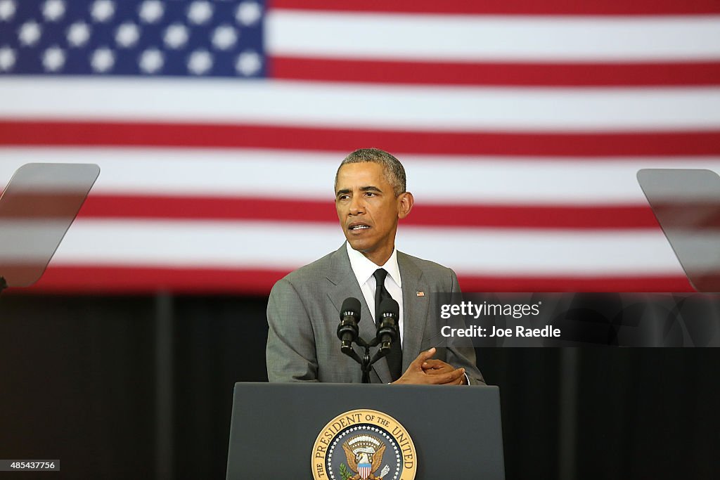 President Obama Speaks In New Orleans Ahead Of 10th Anniversary Of Hurricane Katrina