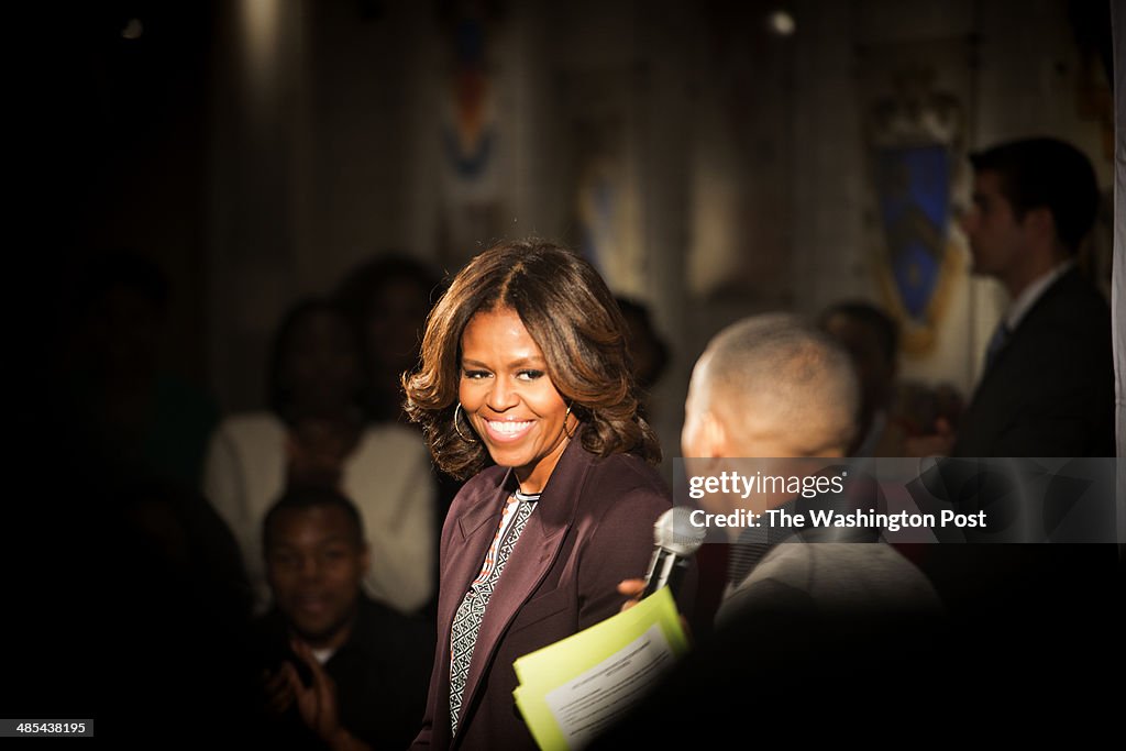 First Lady Michelle Obama visits Howard University