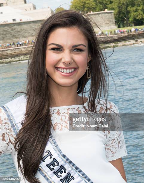 Miss Teen USA Katherine Haik attends a CitySightseeing cruise to the Statue of Liberty on August 27, 2015 in New York City.