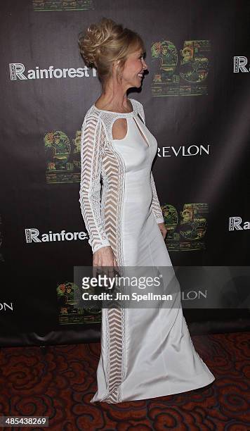 Actress/producer Trudie Styler attend the 25th Anniversary Rainforest Fund Benefit at Mandarin Oriental Hotel on April 17, 2014 in New York City.