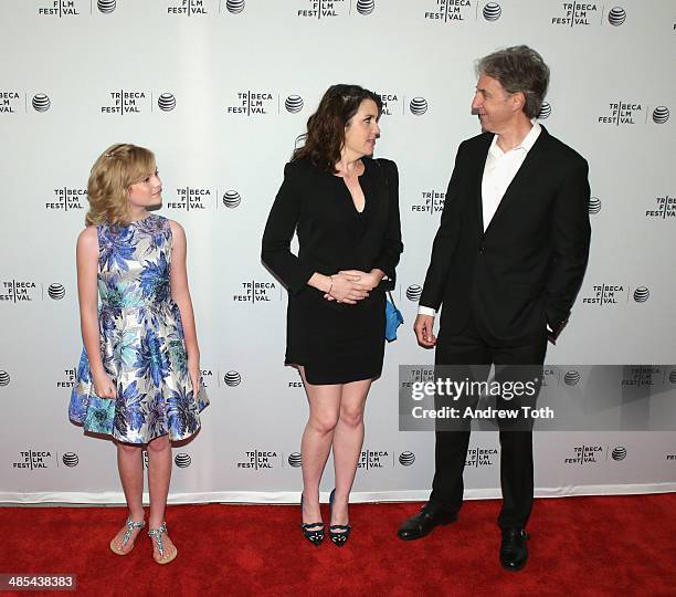 Audrey Scott, Melanie Lynskey, and Angus MacLachlan attend "Goodbye To All That" screening during the 2014 Tribeca Film Festival at SVA Theater on...