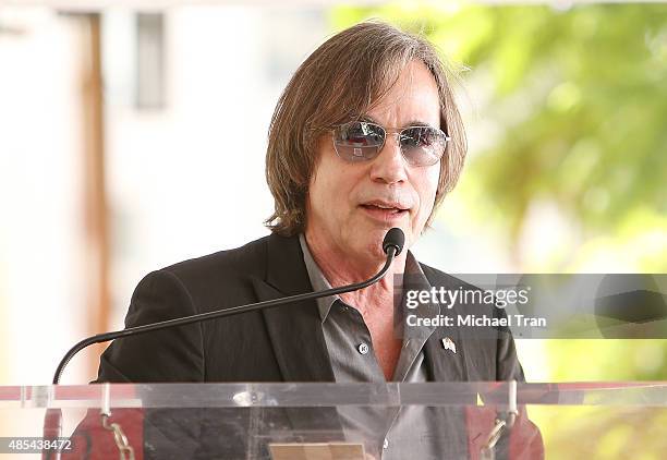 Jackson Browne attends the ceremony honoring Joe Smith with a Star on The Hollywood Walk of Fame on August 27, 2015 in Hollywood, California.