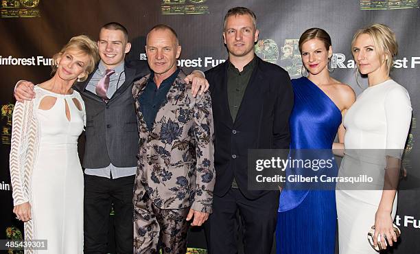 Actress Trudie Styler, Giacomo Luke Sumner, Sting, Joseph Sumner, Fuschia Sumner and Mickey Sumner attend the after party for the 25th Anniversary...