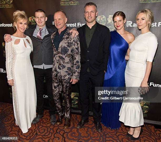 Actress Trudie Styler, Giacomo Luke Sumner, Sting, Joseph Sumner, Fuschia Sumner and Mickey Sumner attend the after party for the 25th Anniversary...